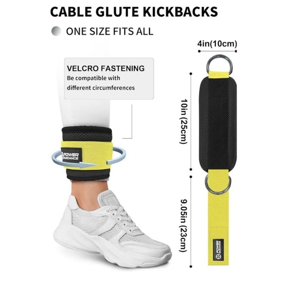 Power-guidance Ankle Strap For Cable Machine Exercise Machine Strap Yellow - Picture 2 of 10